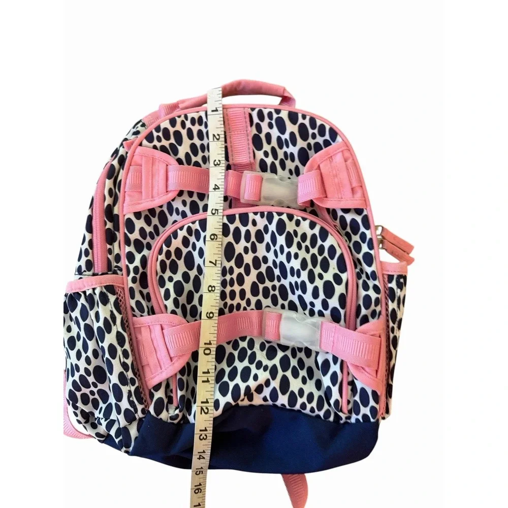 Pottery Barn Kids Small Backpack Mackenzie Blue Pink Dalmatian Dot Book Bag